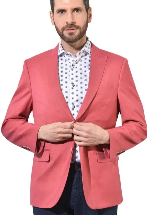 7 Downie Street Men's Sports Coat in Pink Berry Millet Mens Blazer ON SALE