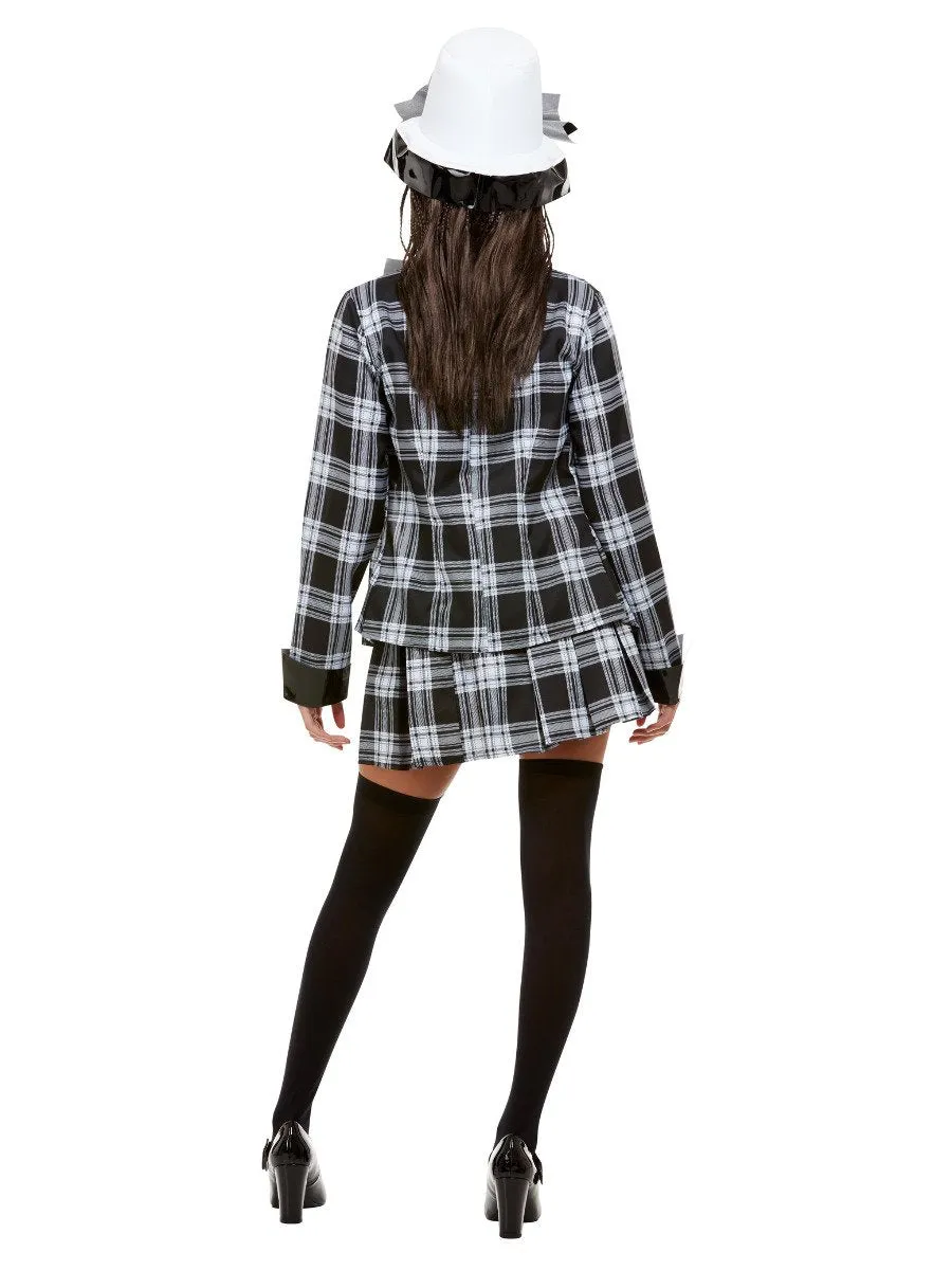 90s Clueless Dionne Costume Adult Black Plaid Jacket Skirt Hat Socks