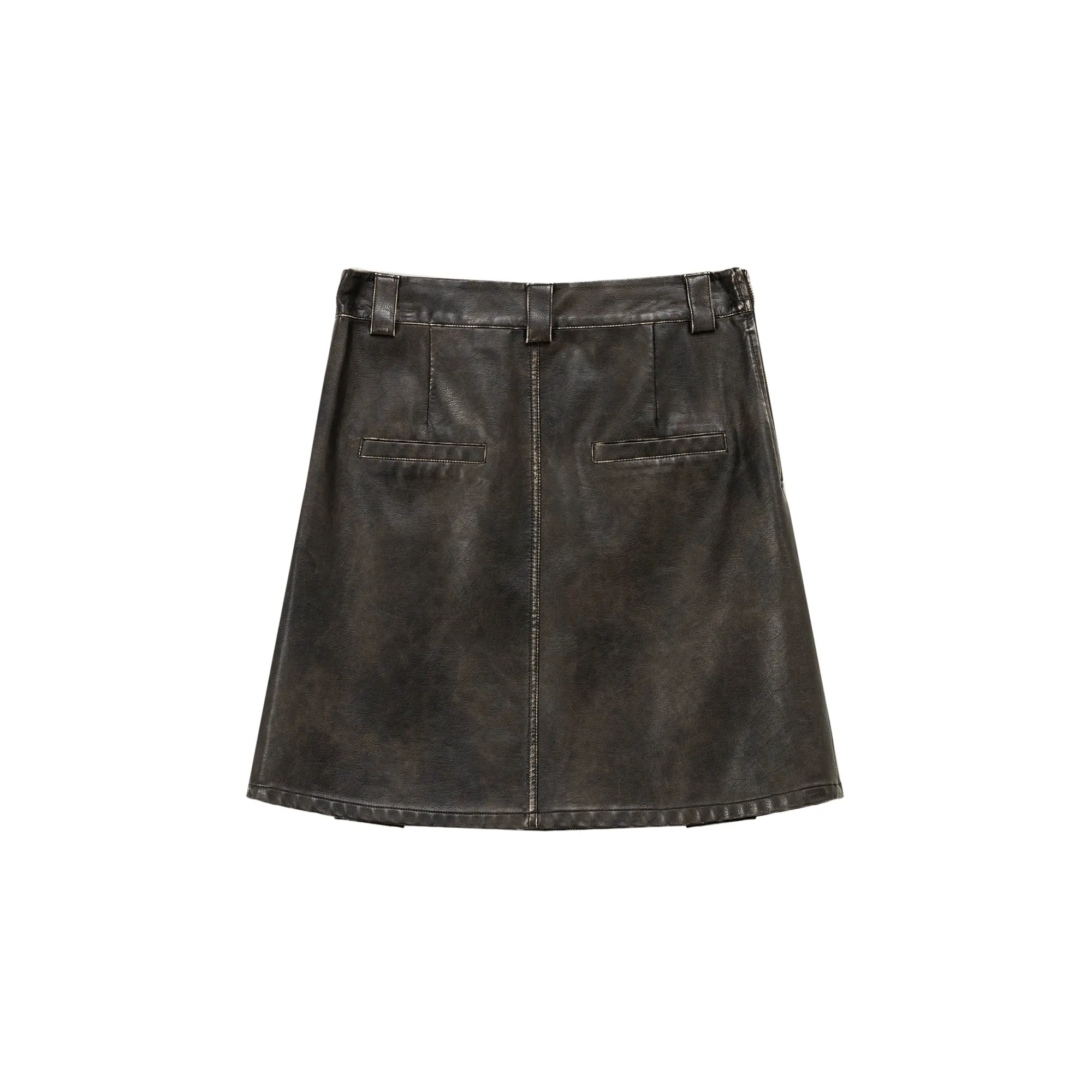 A-Line Leather Skirt