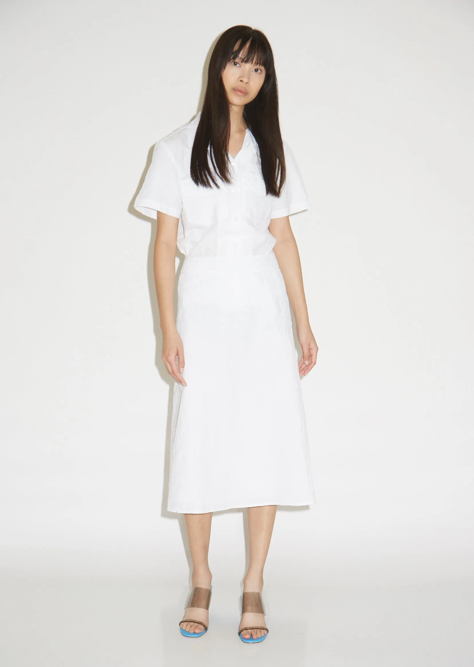 Ala Crinkled Poplin A Line Skirt