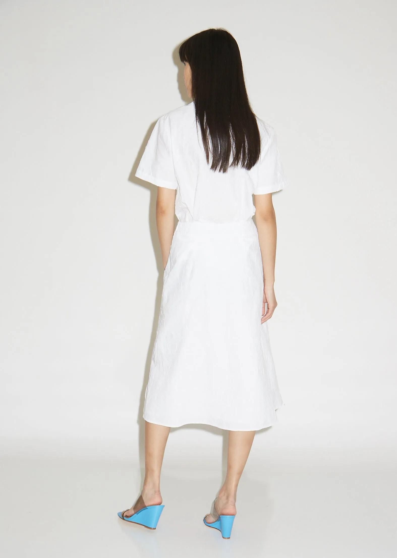 Ala Crinkled Poplin A Line Skirt