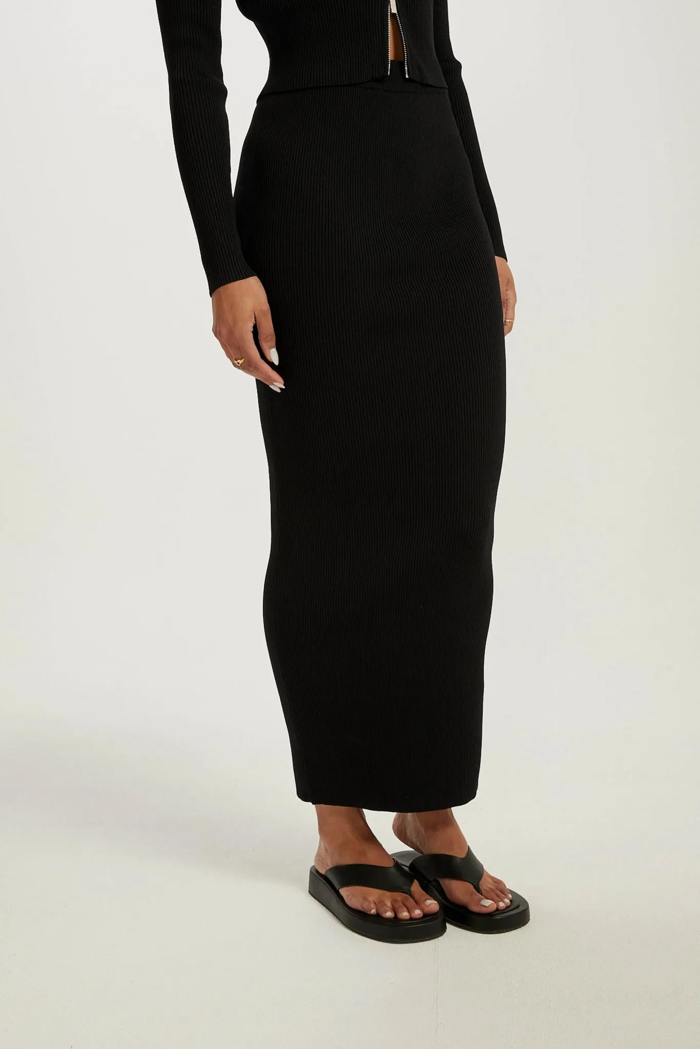 Amelia Rib Maxi Skirt