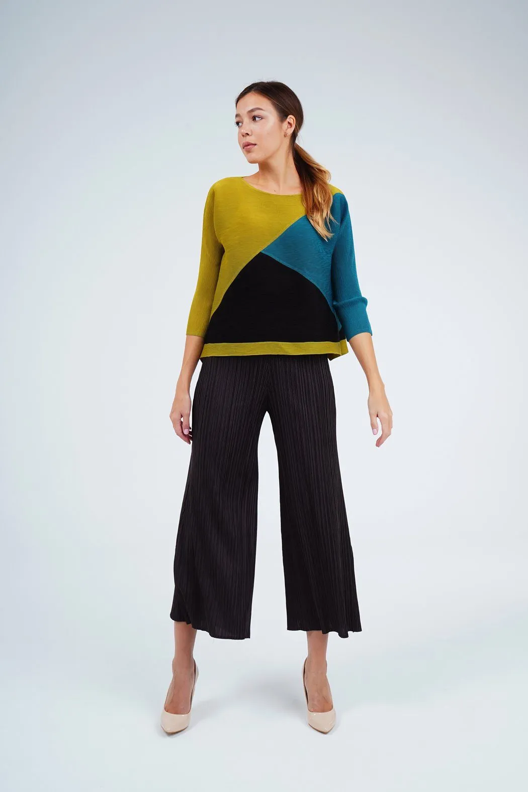 Ariane Color-Block Long Sleeve Top