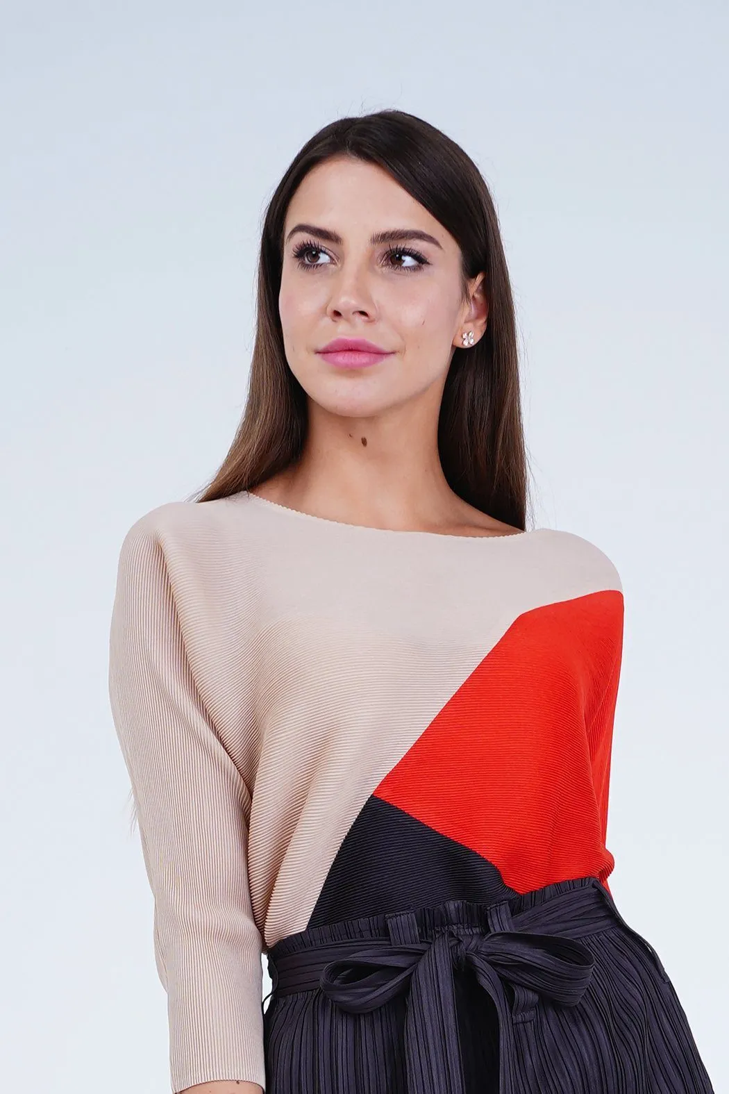 Ariane Color-Block Long Sleeve Top