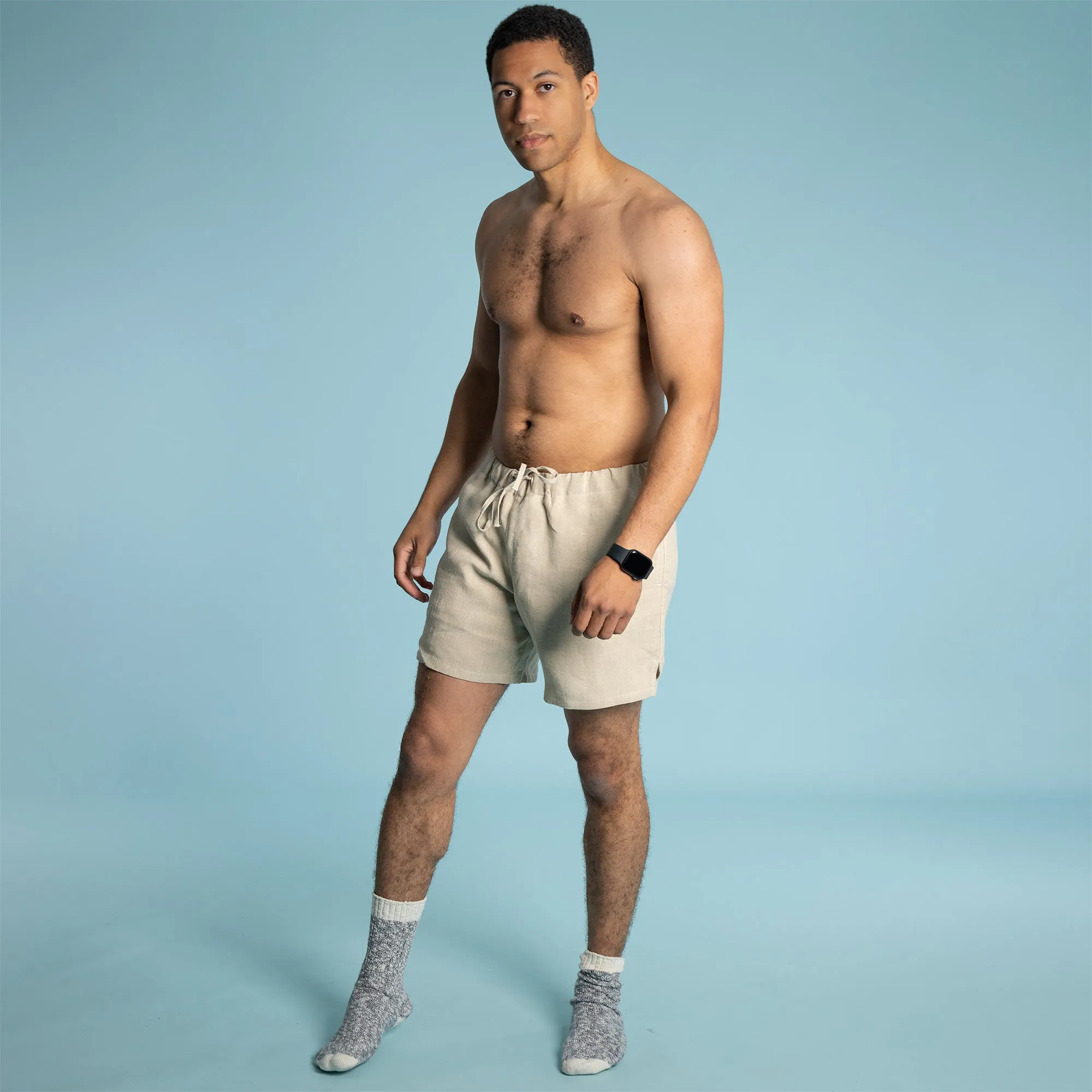 CENTRAL PARK 100% Organic Hemp Running Fitness Beach Shorts (Lined; 2 Side Pockets; 100% Biodegradable Options) (Unisex)