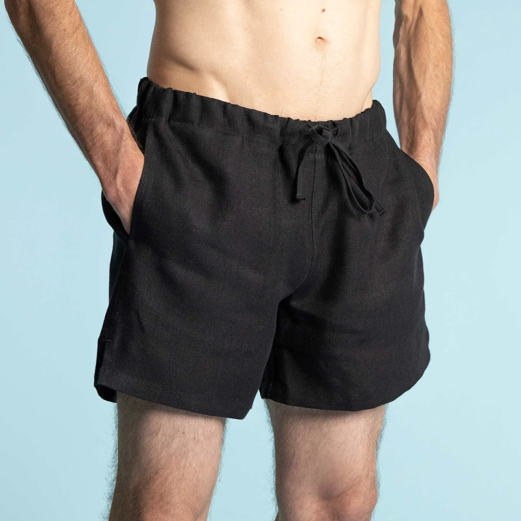 CENTRAL PARK 100% Organic Hemp Running Fitness Beach Shorts (Lined; 2 Side Pockets; 100% Biodegradable Options) (Unisex)