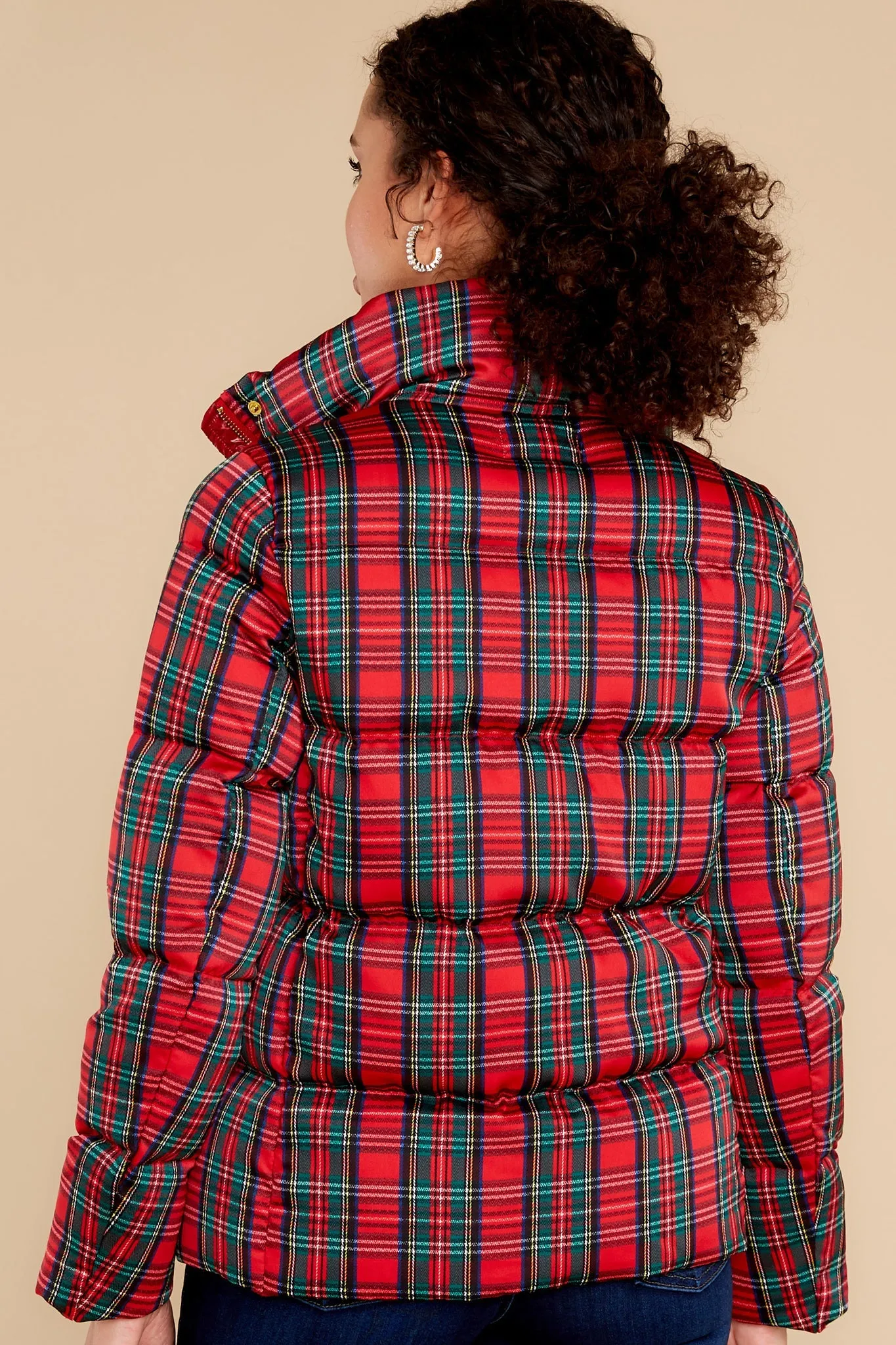 Cole Tartan Plaid Puffer Coat