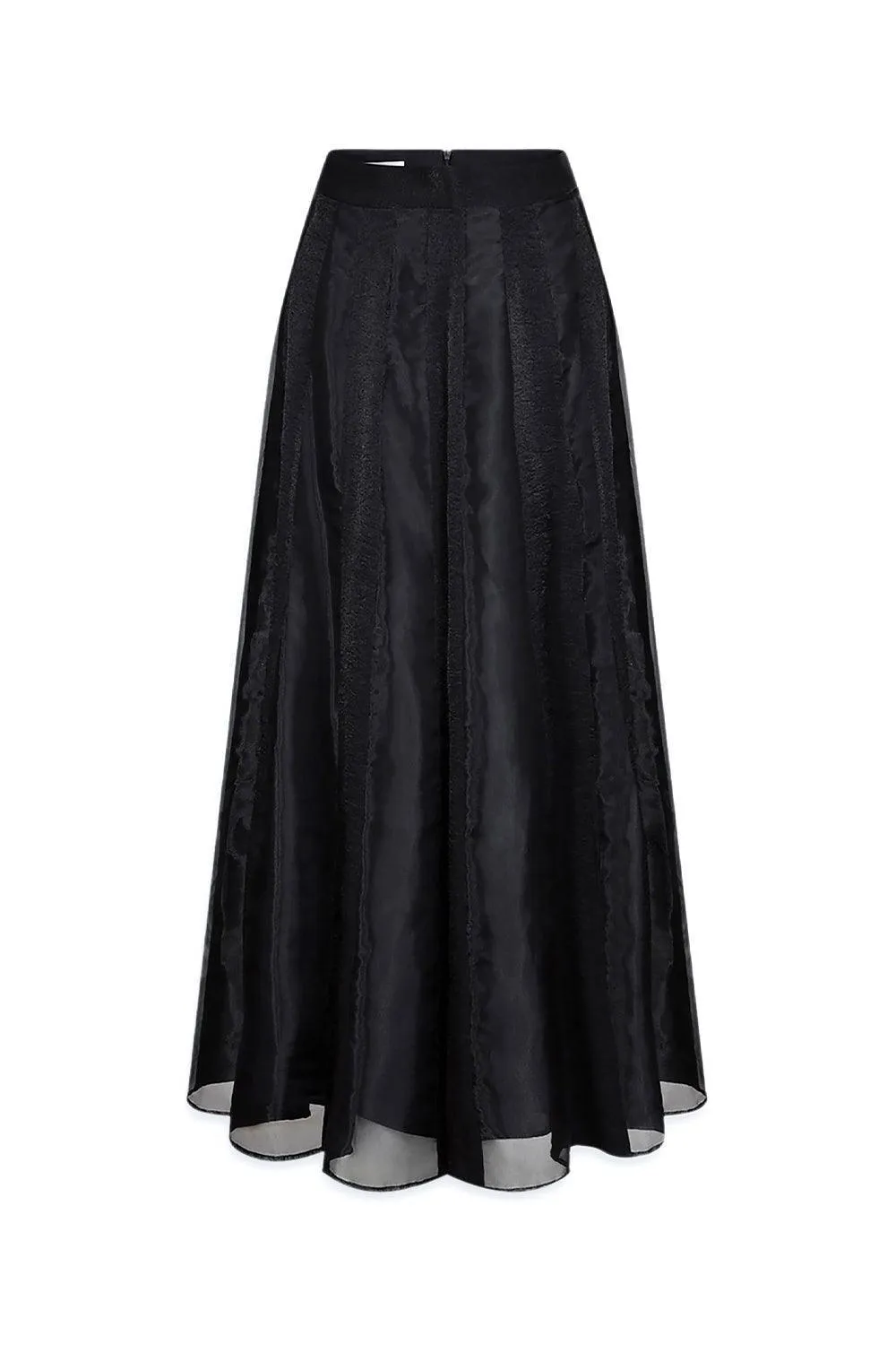 Dragon A-line Draped Organza Maxi Skirt