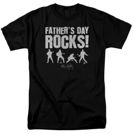 Elvis Presley Fathers Day Rocks Mens T Shirt Black