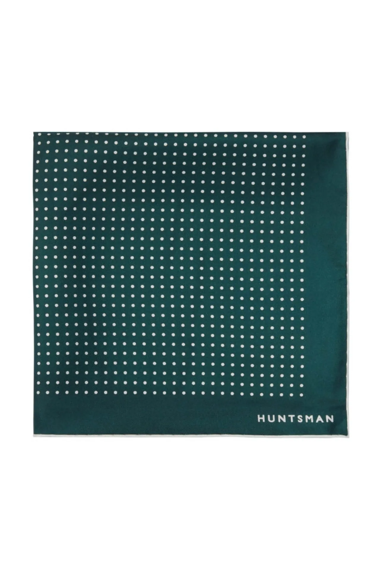 Green Silk Spot Pocket Square