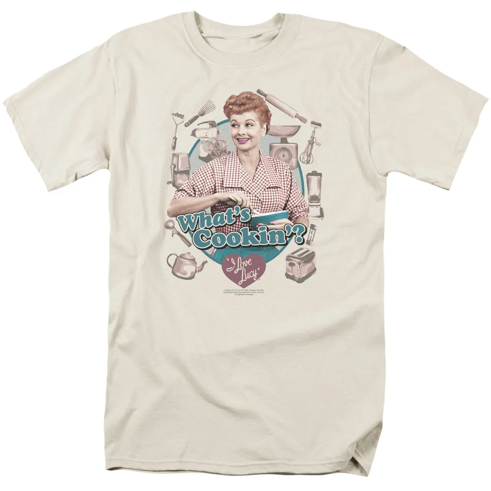 I Love Lucy What's Cookin' Mens T Shirt Cream