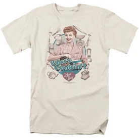 I Love Lucy What's Cookin' Mens T Shirt Cream