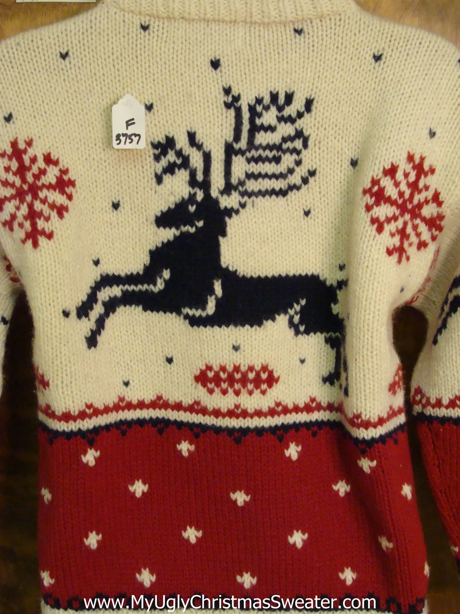 Leaping Reindeer Classic Christmas Jumper Pullover