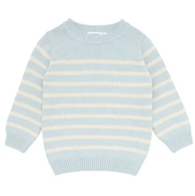 Light Blue & Cream Knit Sweater (Infant)