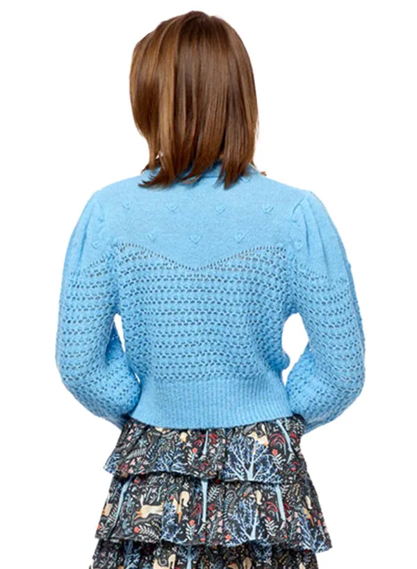 Light Blue Popcorn Sweater