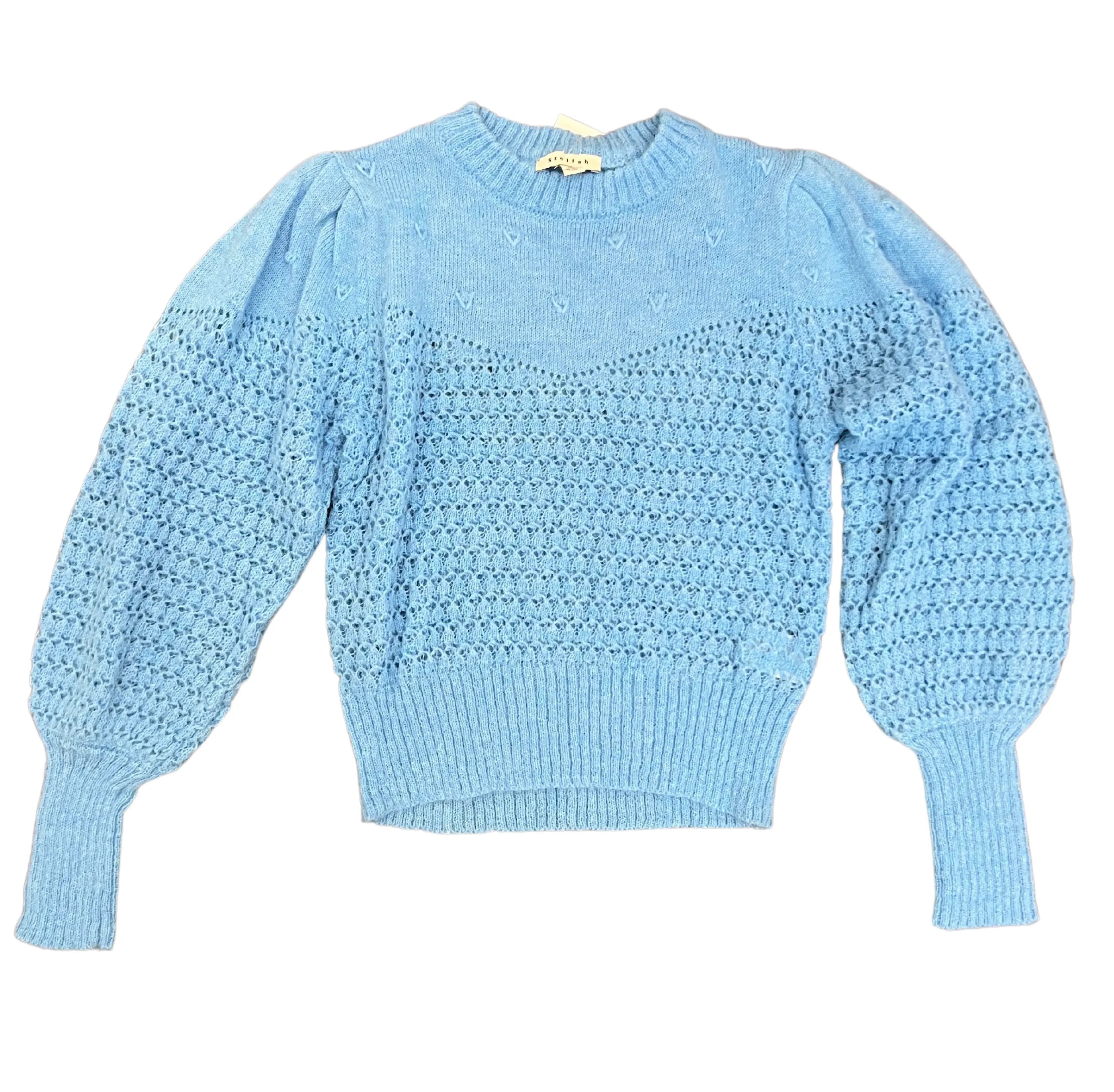 Light Blue Popcorn Sweater