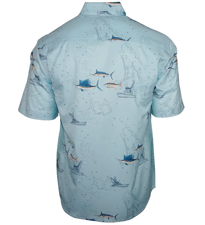 Men's Marine Charts UV Vented Fishing Shirt