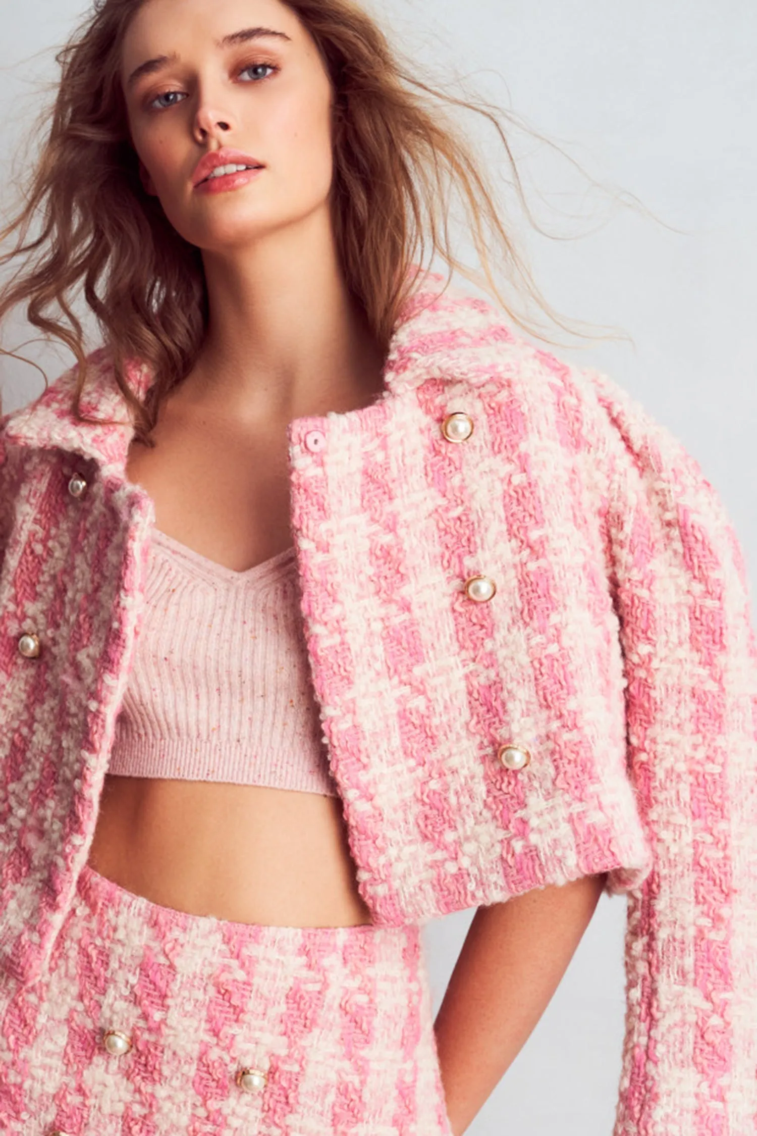 Mews Houndstooth Cropped Jacket