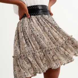 Mini Skirt With Snake Print