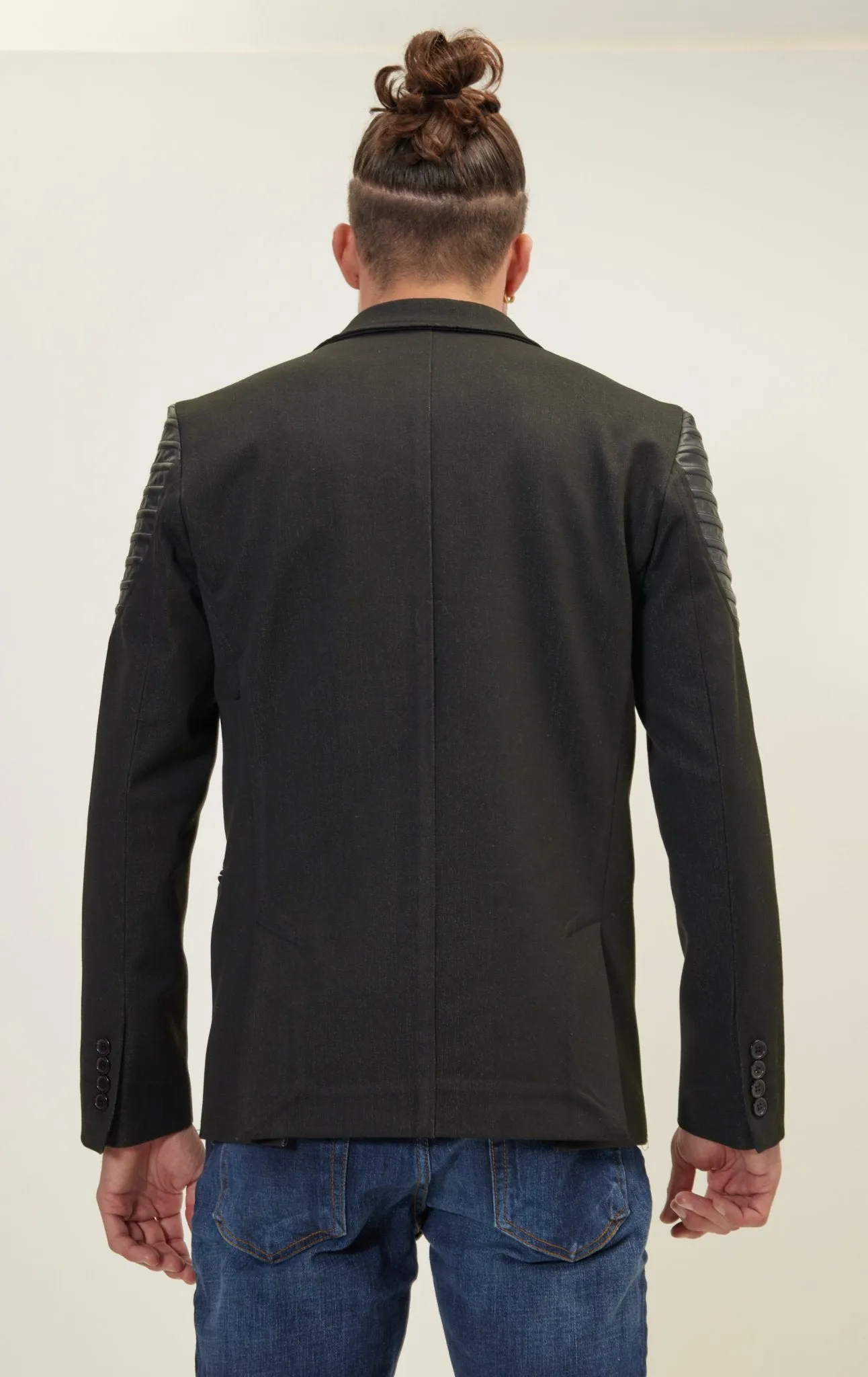 Moto Cross Shoulder Sports Coat - Black