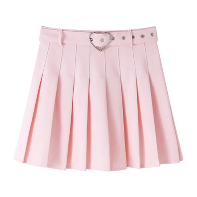 Pink / White Pleated Skirt AD11560