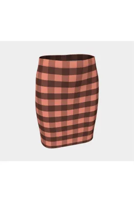 Plaid Bare Fitted Skirt