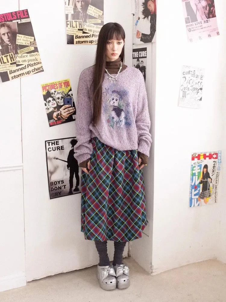 Plaid bud skirt【s0000010361】