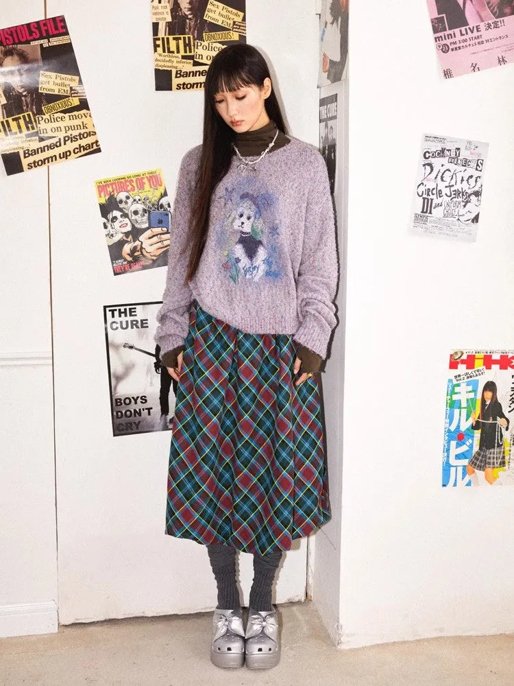 Plaid bud skirt【s0000010361】