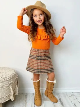 Precious Pumpkin Top and Skirt Set