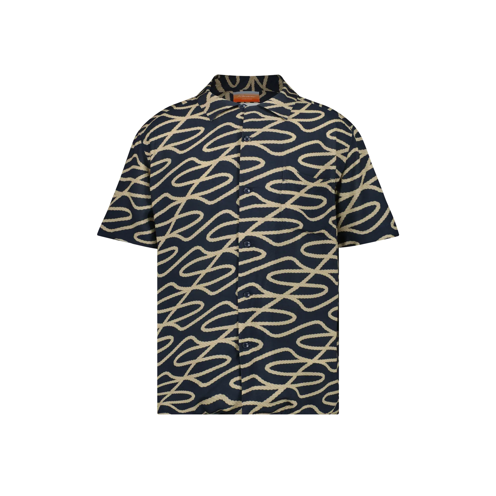 Printed Flowing Shirt | Marine