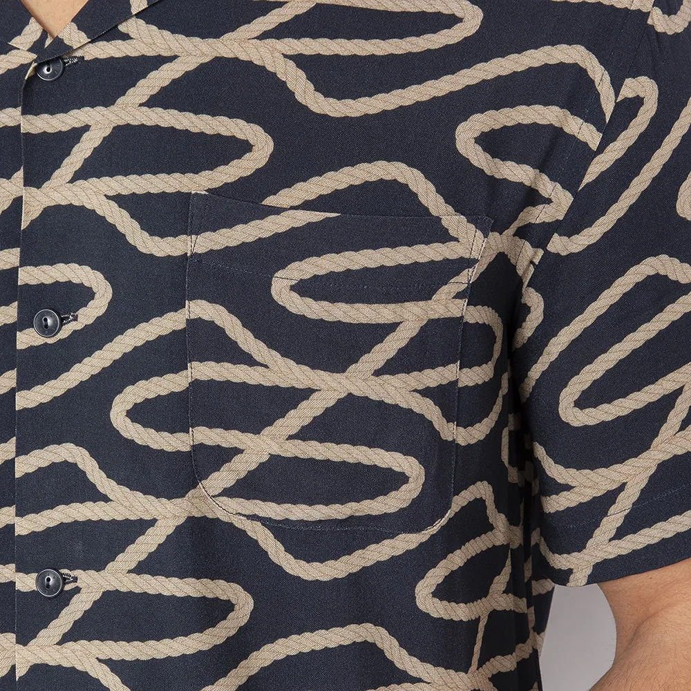 Printed Flowing Shirt | Marine