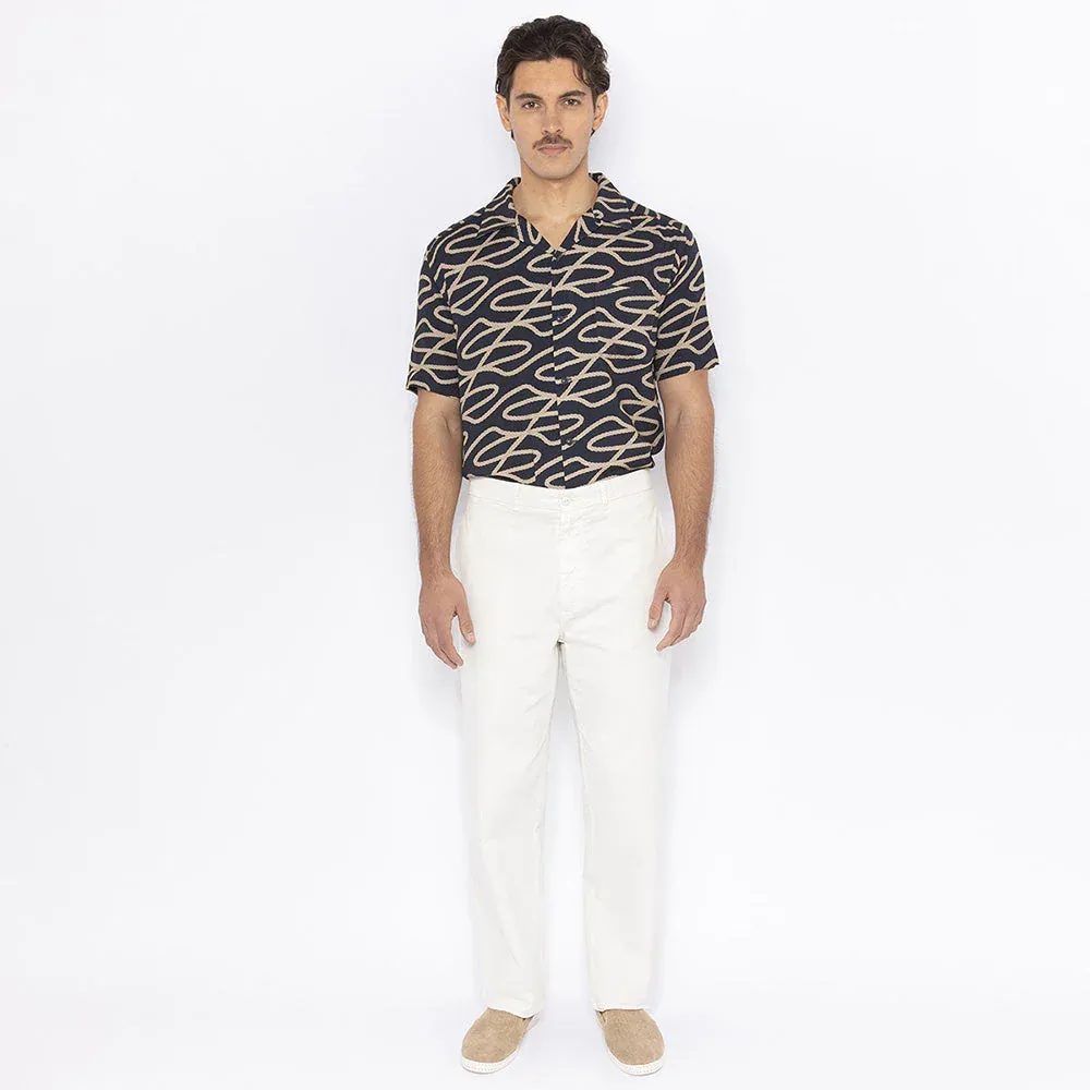 Printed Flowing Shirt | Marine