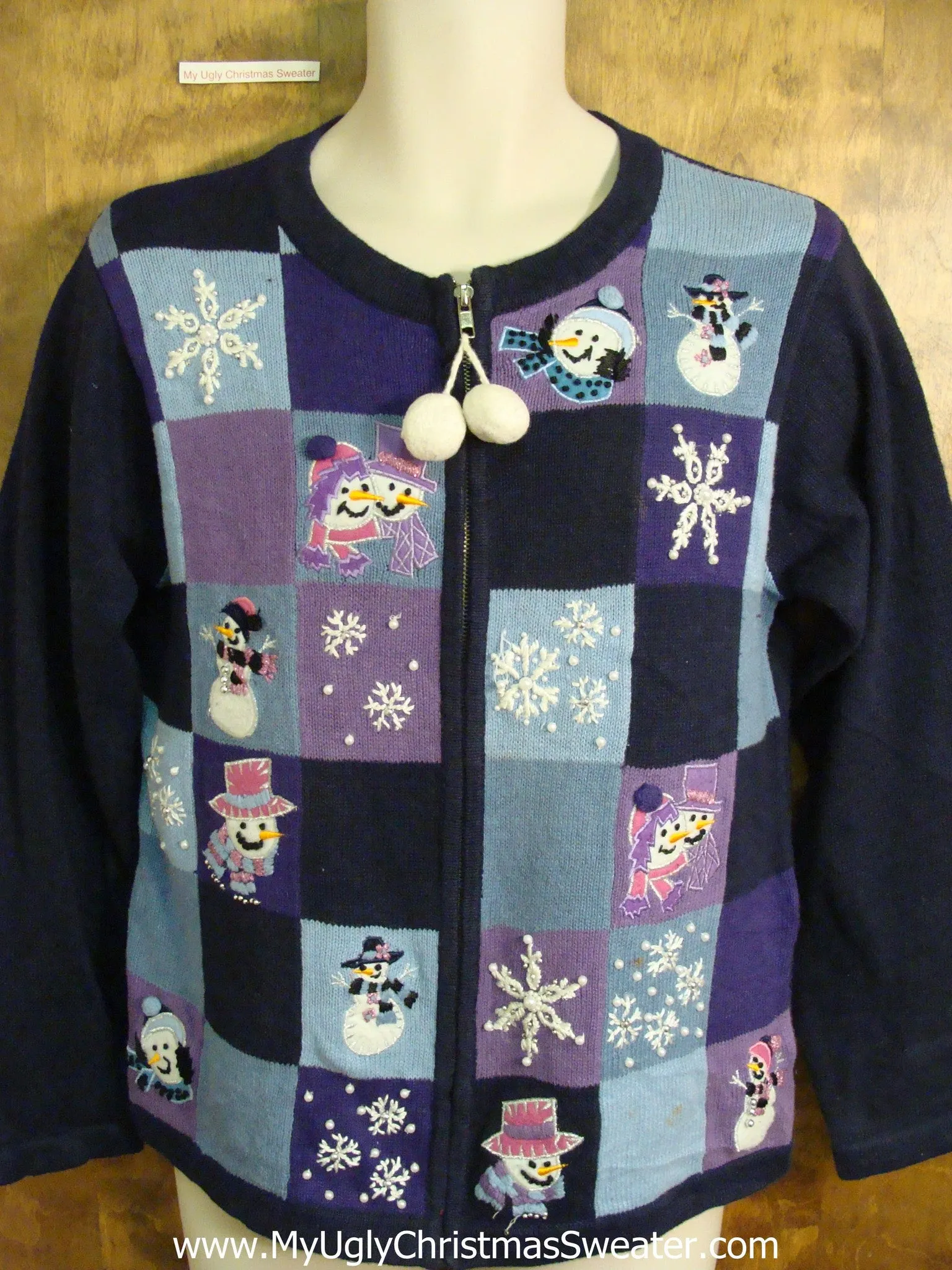 Purple and Blue Novelty Funny Christmas Sweater