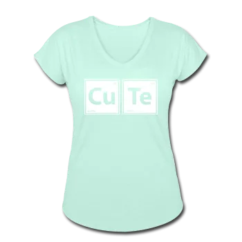 "CuTe" - Women's Tri-Blend V-Neck