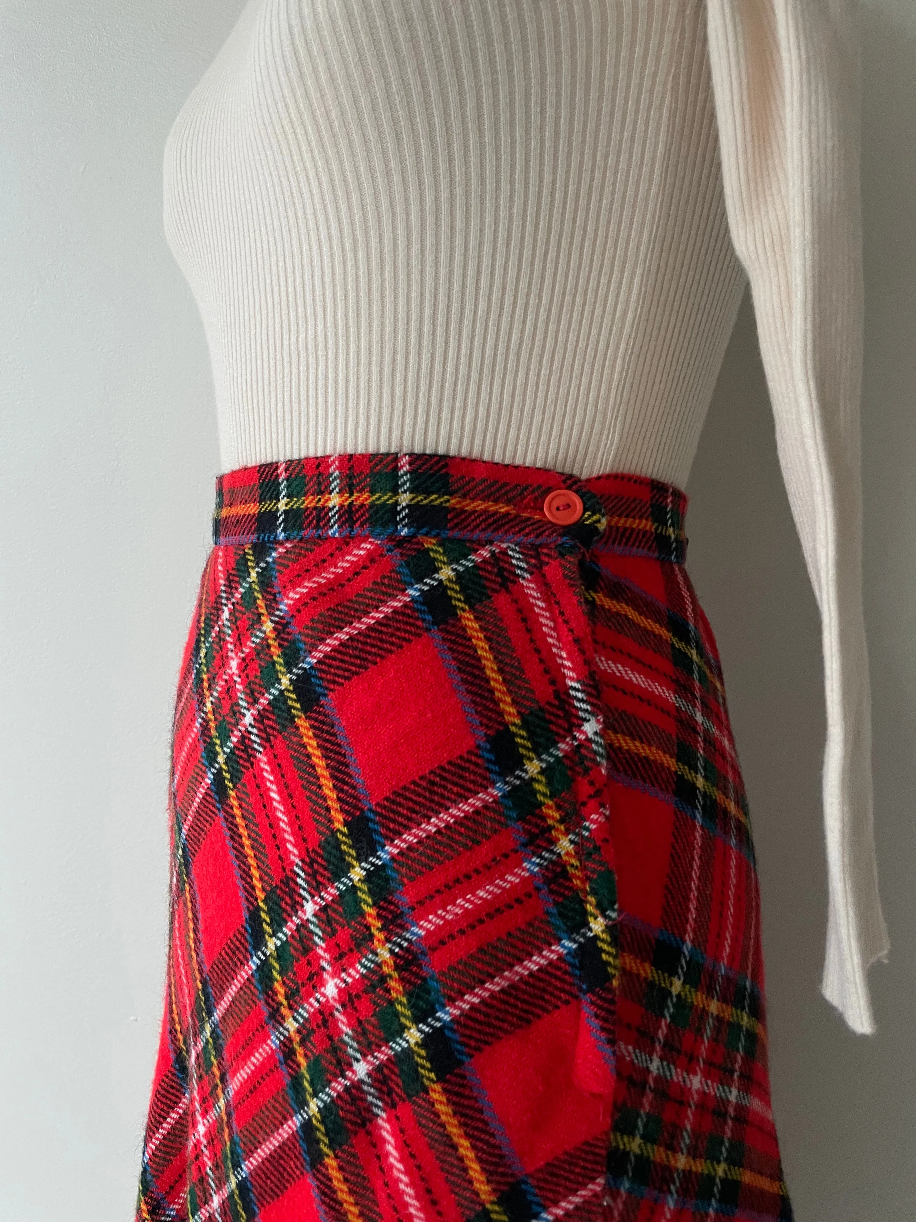 Red Tartan Skirt | 1970s