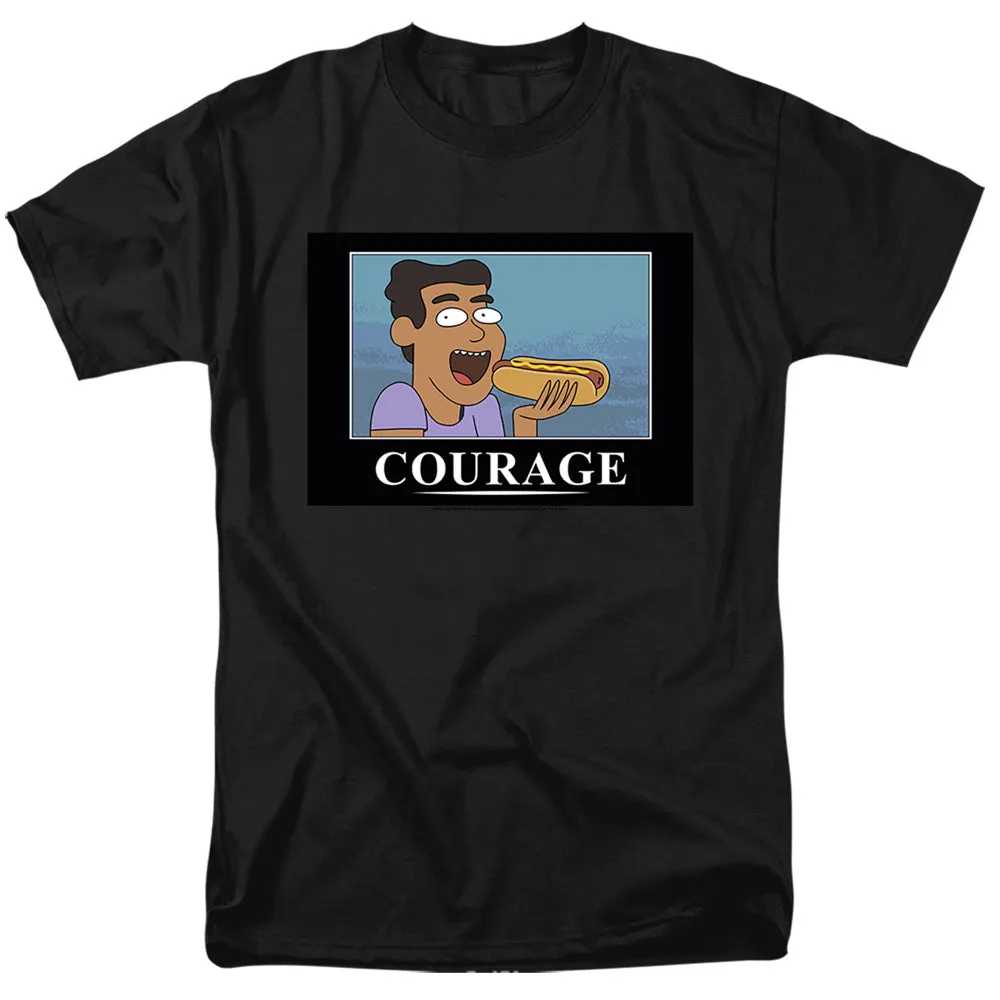 Rick And Morty Courage Poster Mens T Shirt Black