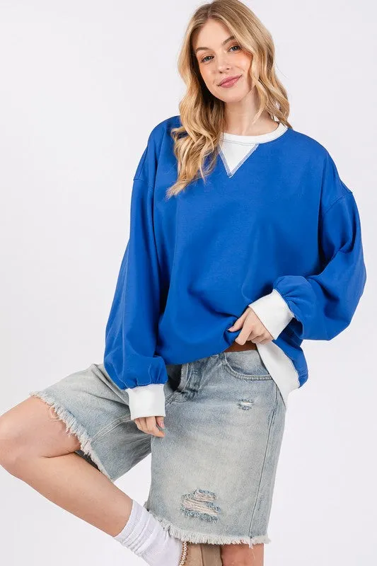 Royal/White Gameday French Terry Sweatshirt