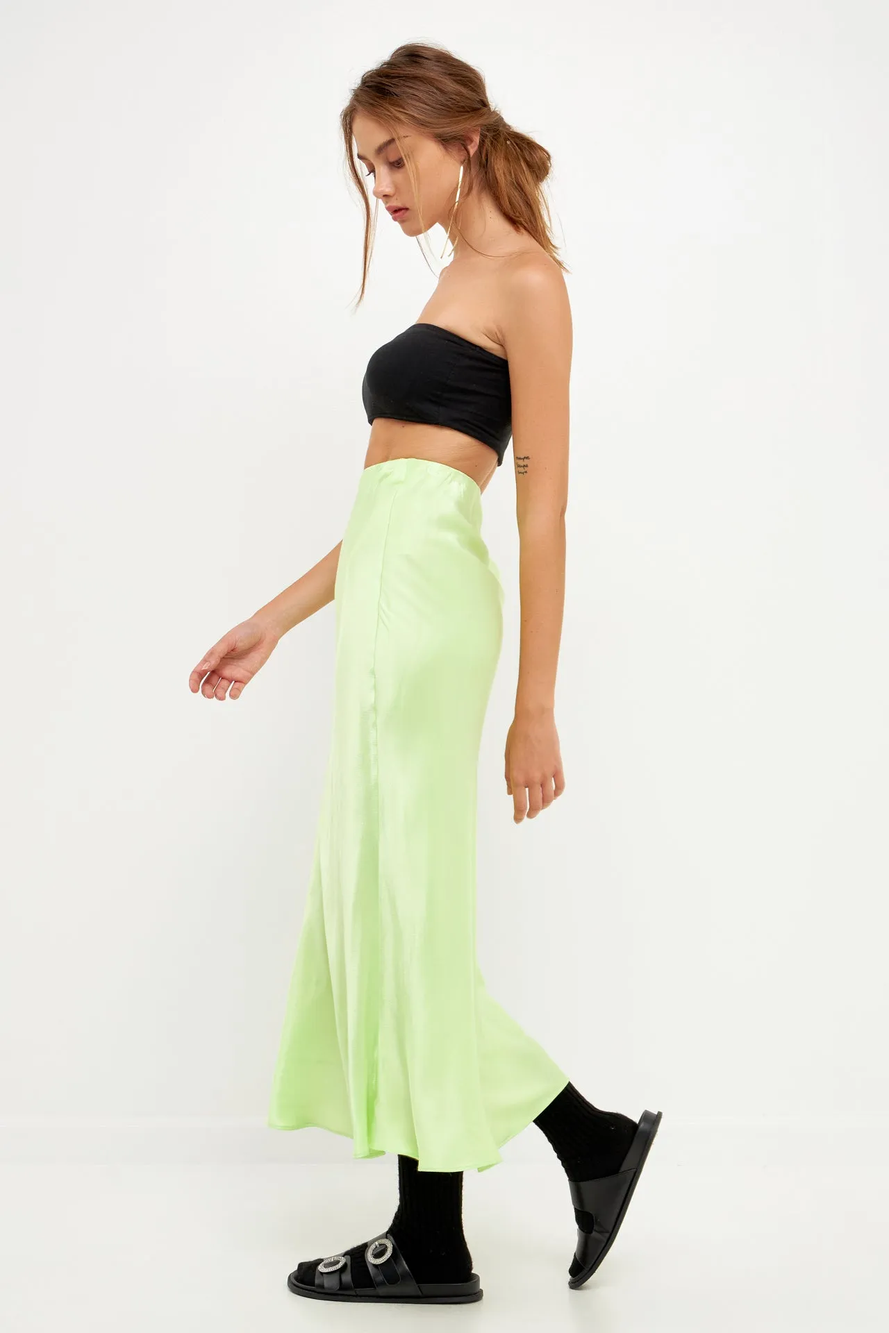 Satin Maxi Skirt