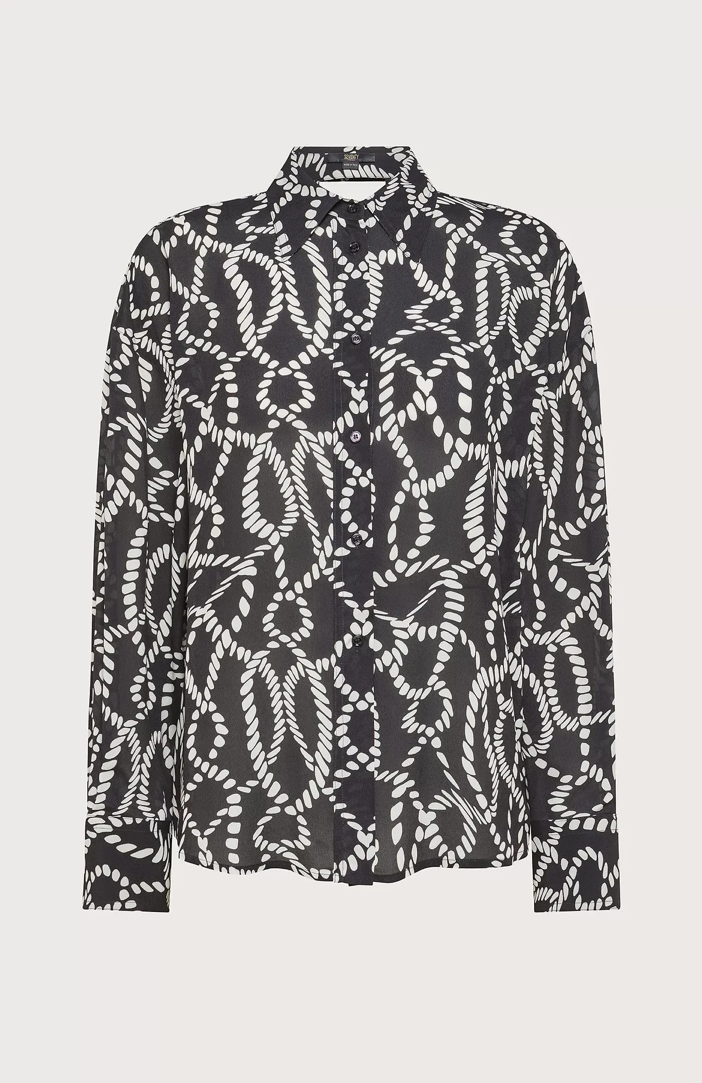 SEVENTY VENEZIA - PRINTED SHIRT WITH OPEN BACK