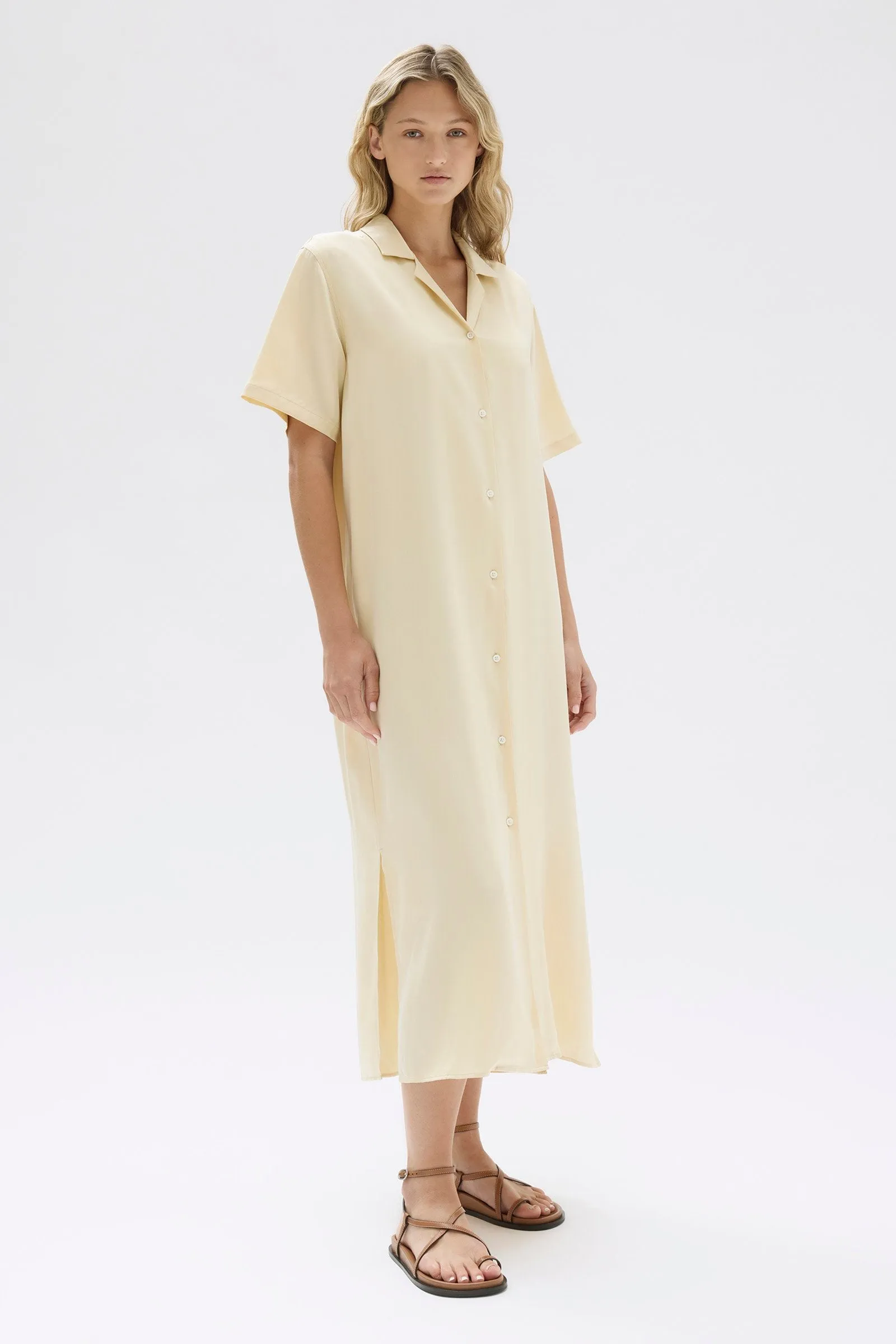 Silk Resort Shirt Dress