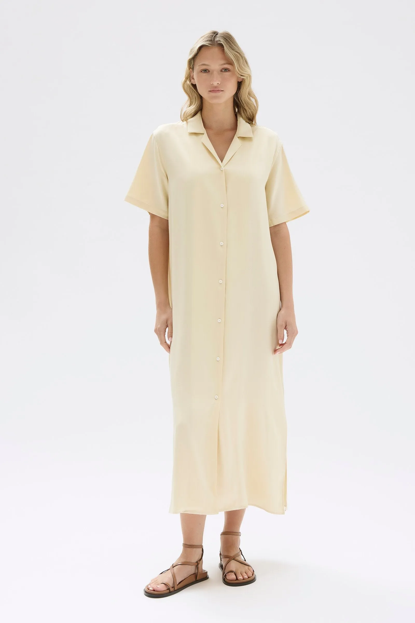 Silk Resort Shirt Dress