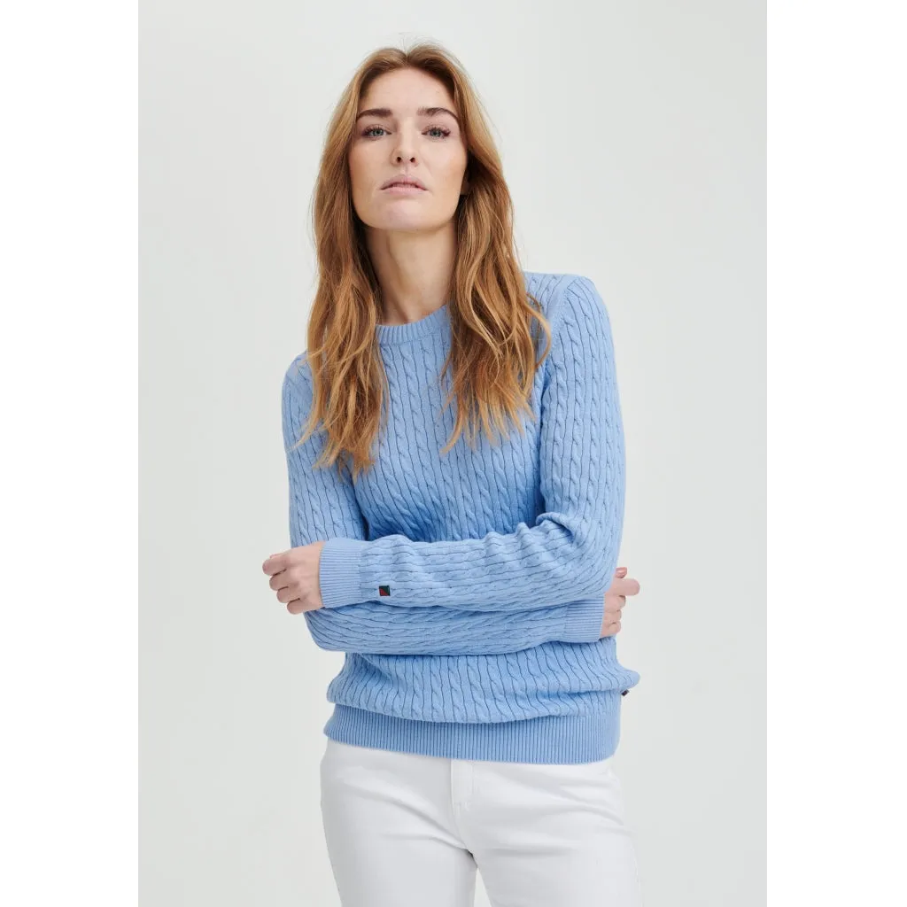 Simone Cable Knit - Light Blue