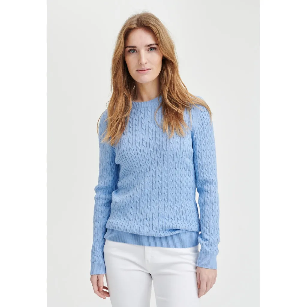 Simone Cable Knit - Light Blue