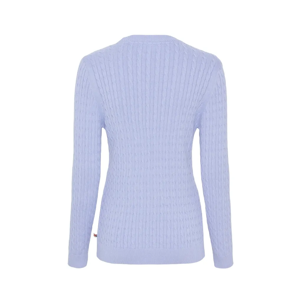 Simone Cable Knit - Light Blue