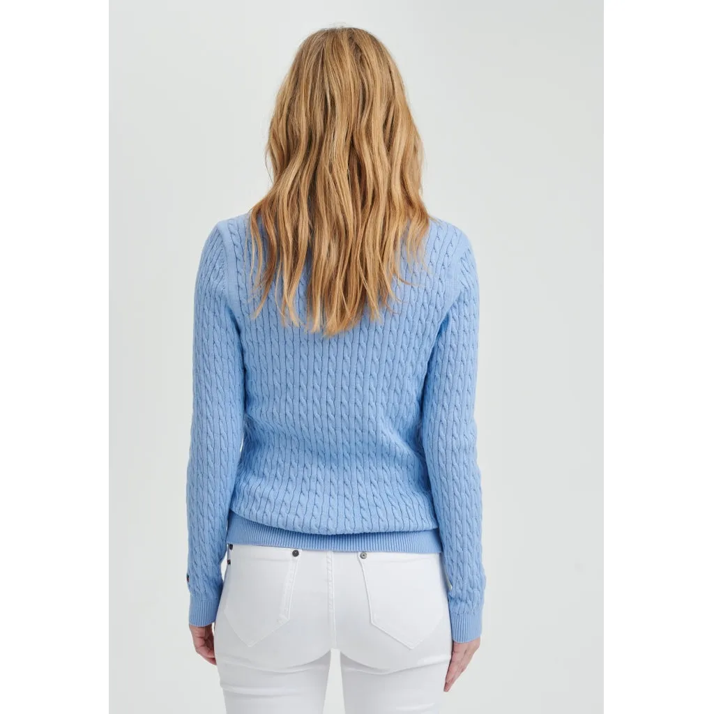 Simone Cable Knit - Light Blue