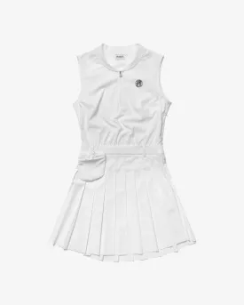 SLEEVELESS PLEATED DRESS