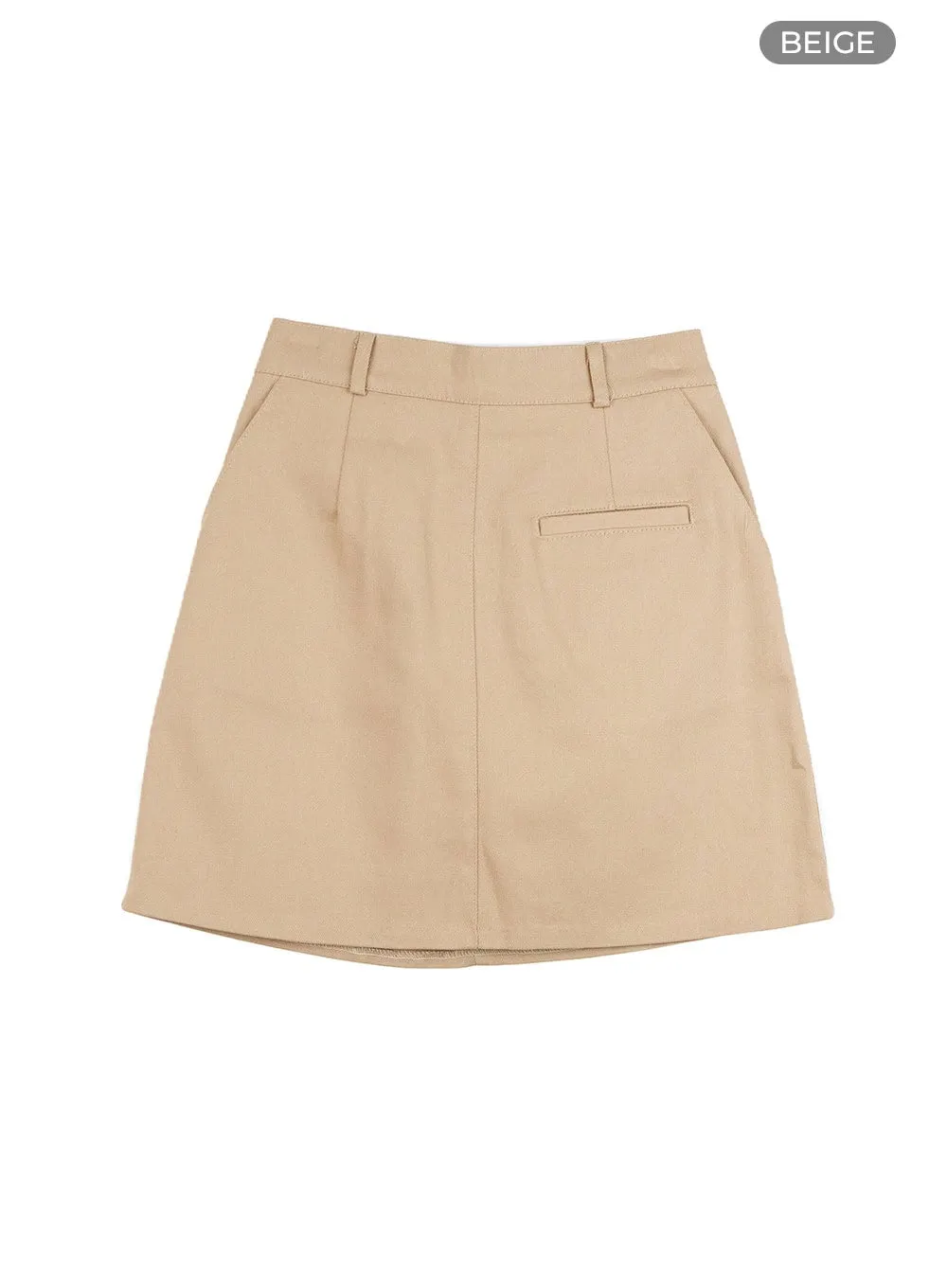 Solid A-Line Mini Skirt OG428