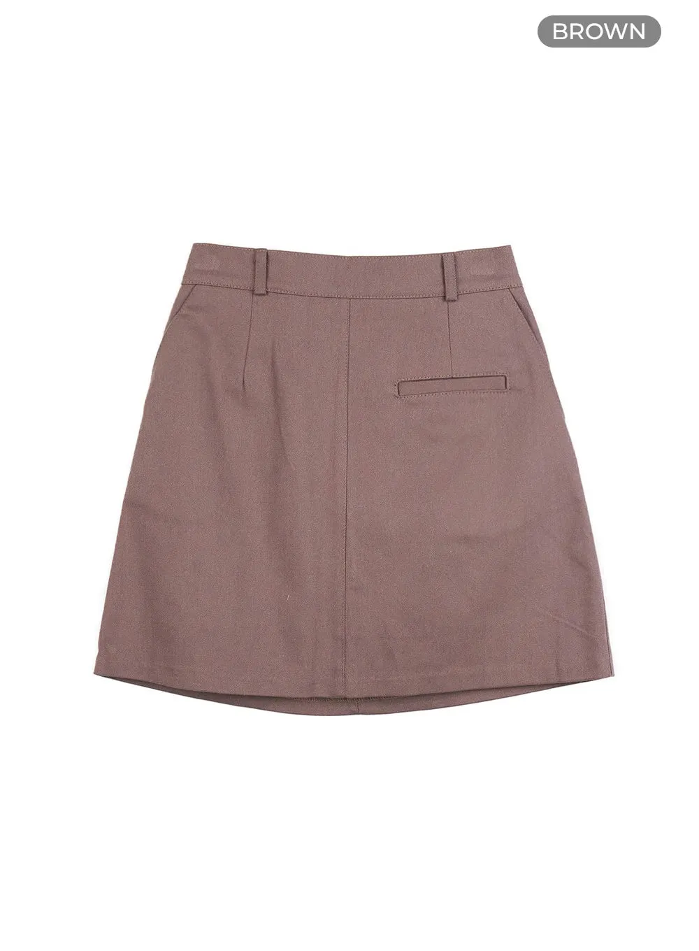 Solid A-Line Mini Skirt OG428