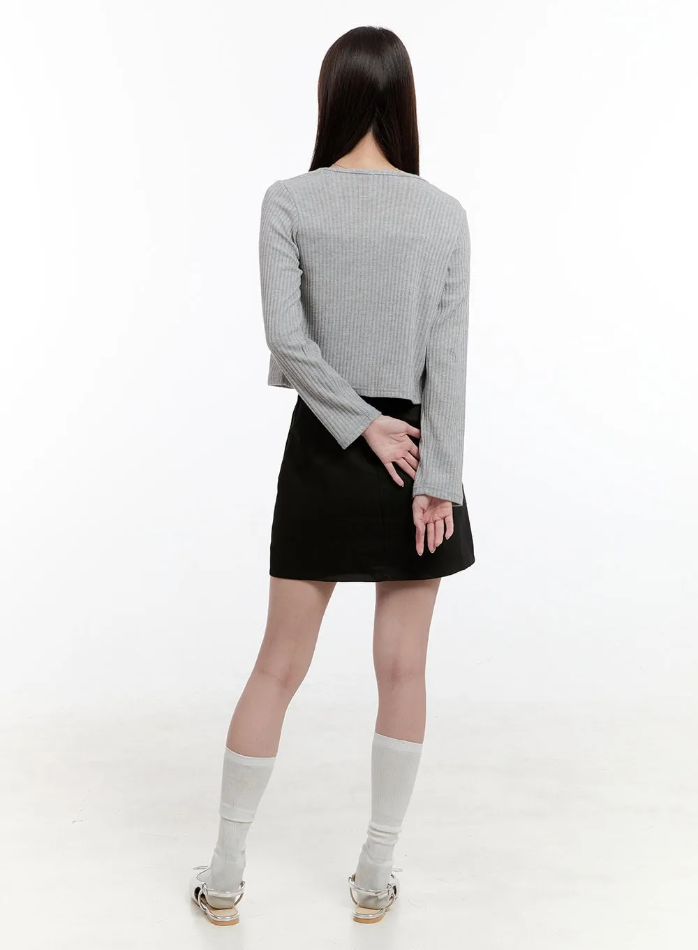 Solid A-Line Mini Skirt OG428