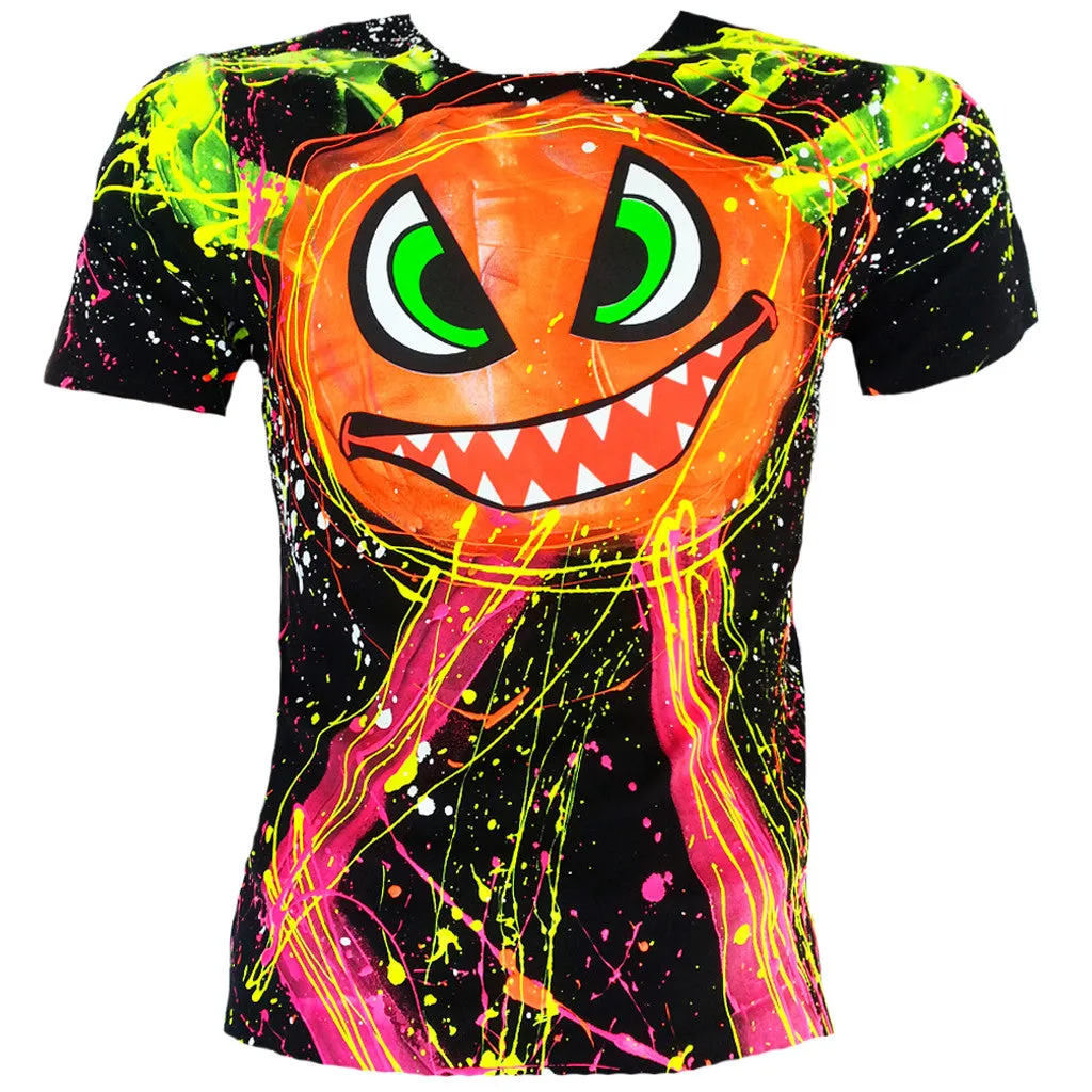 SPLAT MONSTER ORANGE T-SHIRT BLACK